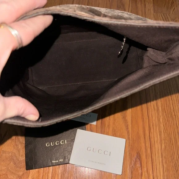 Authentic Gucci Tom Ford rare RUNWAY bag👜🤎Shimmery Guccissima VINTAGE - Picture 8 of 17